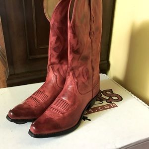 Nacona Red Cowboy Boots Size 6.5